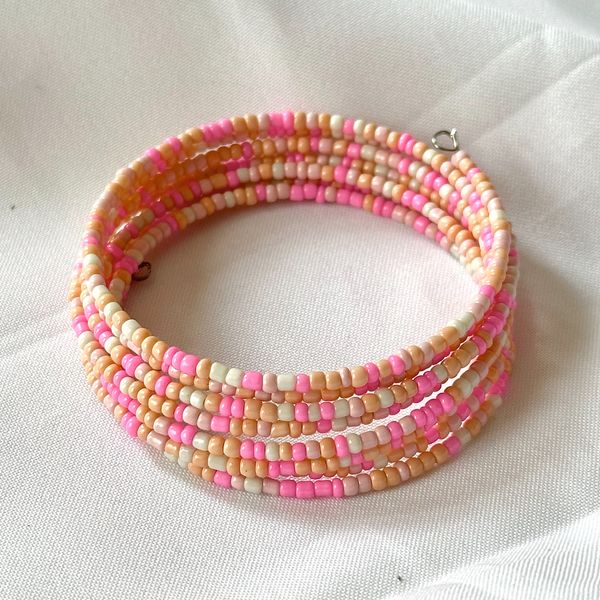 النگو فنری مهره صورتی