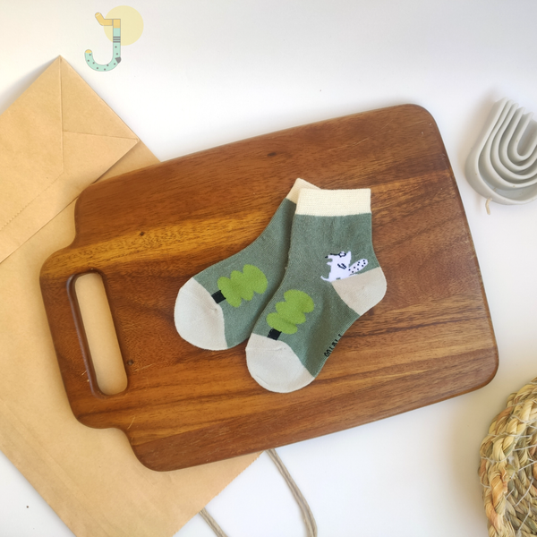 جوراب نیم ساق بچگانه طرح سنجاب برند SUPER D&W