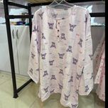 ست لباس خواب دو تیکه پیراهن شلوار نخی کد 3