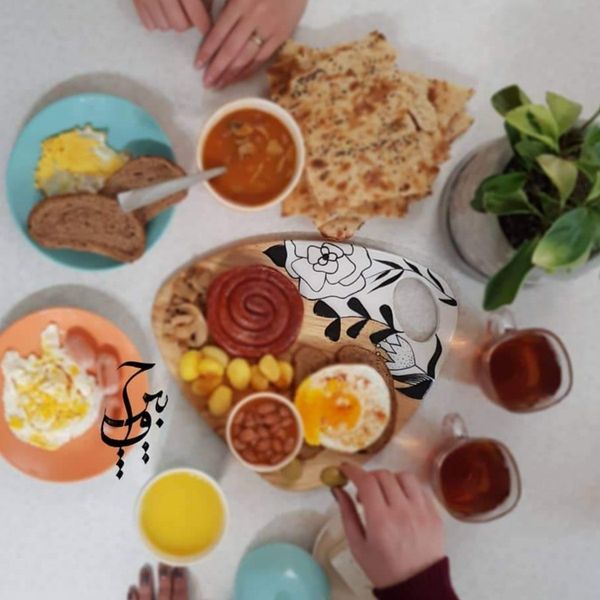 تخته سرو چوب طبیعی نقاشی شده مدل کلاسیک