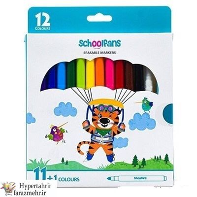 ماژيك پاك شو 11+1 عددي Schoolfans FA92434