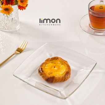 پیش دستی مربع شیشه ای لیمون