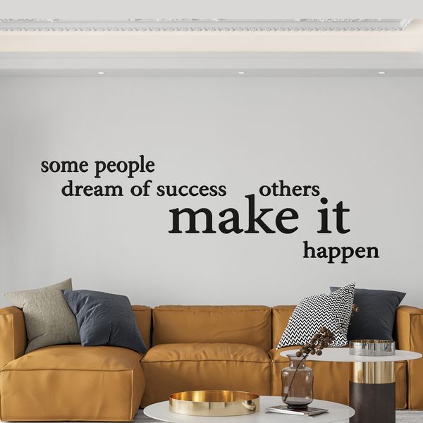 استیکر چوبی آرتافرین طرح "some people dream of success others make it happen"