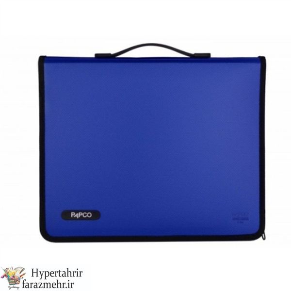 کیف پاپکو (PAPCO) کلاسور سمیناری زیپی دسته دار کد  Z649M رنگبندی ( زرشکی -مشکی -آبی- سرمه ای - نقره ای )