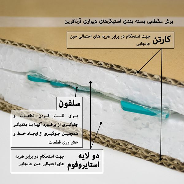 استیکر چوبی آرتافرین طرح خوشه گندم
