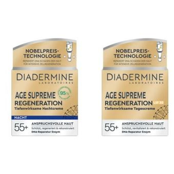 ست کامل کرم روز و شب دیادرمین 55+ Diadermine جوانسازی و تغذیه پوست