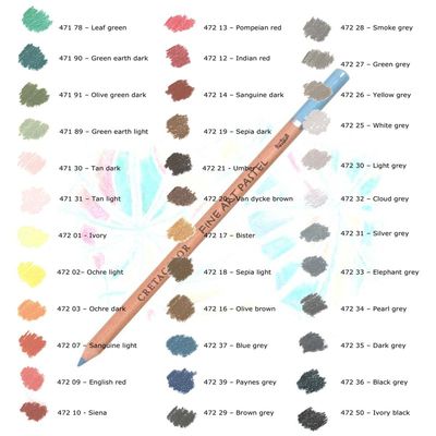 پاستل مدادی کرتاکالر (Cretacolor) کدرنگهای (133-105-213-225-202-155-131-163-237-217-130-126-114-116-107)