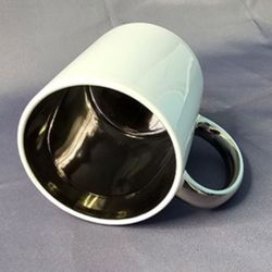 ماگ دسته و داحل نقره ای