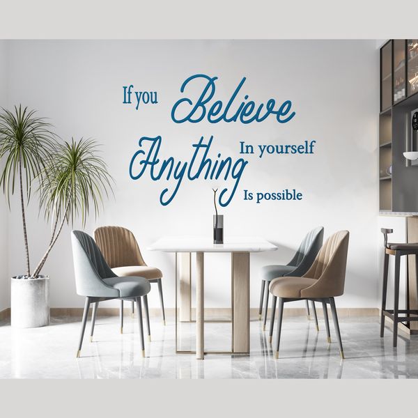 استیکر چوبی آرتافرین طرح "if you believe in yourself anything is possible"