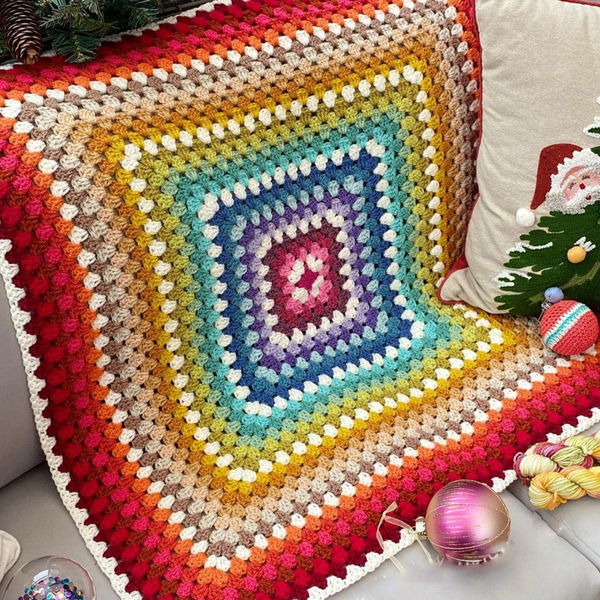 پتو/ شال مبل قلاب بافی مدل اقدس