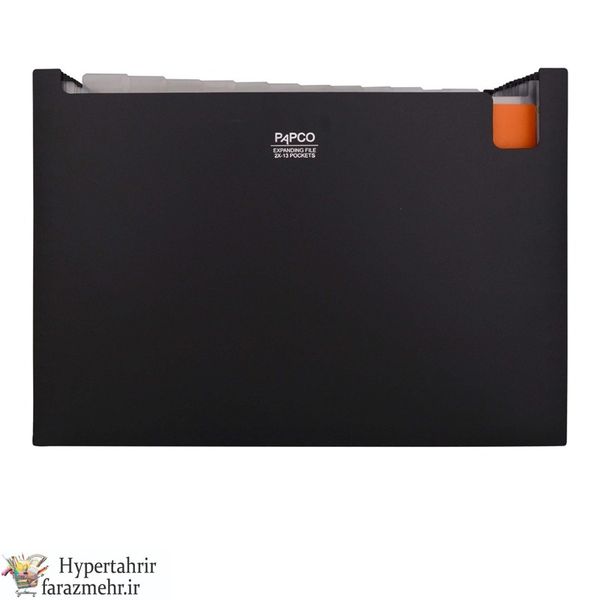 اکسپندینگ فایل رومیزی پاپکو (Papco ) کد 2X-13 Pockets  رنگبندی (مشکی - طوسی تیره )