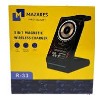 شارژر وایرلس رو میزی سه کاره مازارس مدل Mazares R-33