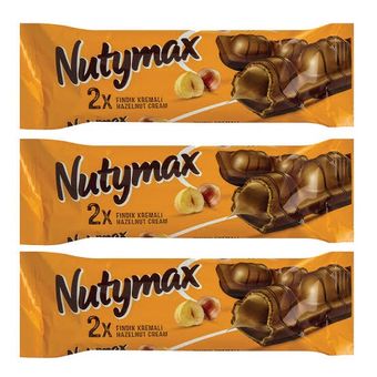 بیسکوییت شکلاتی کرم فندقی 44 گرم نوتی مکس NUTYMAX | 16 تایی