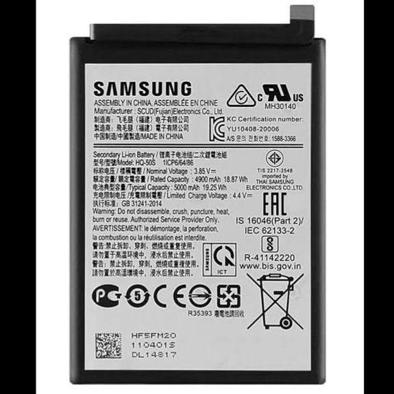 A02s A025 /a03 core/a03/a22 5g/a04/ A03s A037 HQ-50S 5000mAh Battery باتری سامسونگ