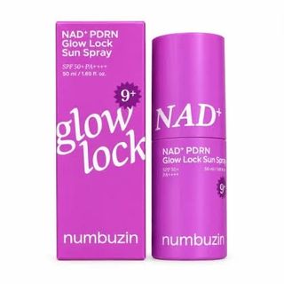 اسپری ضدآفتاب نامبوزین شماره 9+ مدل NAD+ PDRN Glow Lock SPF50+ حجم 50 میل