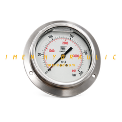 گیج فشار هیدرولیک 250 بار FIMA ایتالیا صفحه 10 سانت تابلویی YN100-250bar-LB-BSP1/2