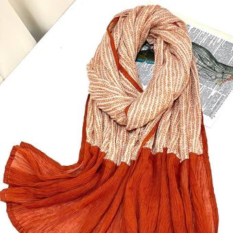 شال گندمی حاشیه ساده