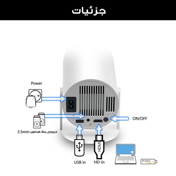 ویدئو پروژکتور پرتابل HY300 کیفیت HD