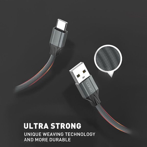 کابل تبدیل USB به USB-C الدینیو مدل LS441 طول 1 متر