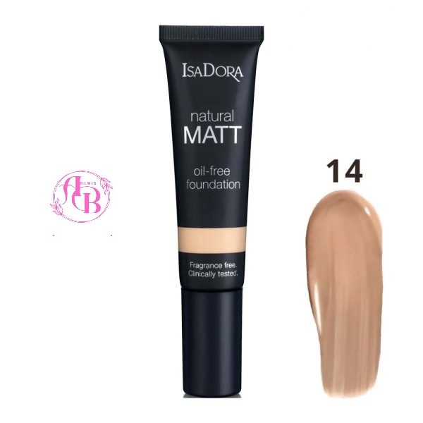 کرم پودر ایزا.دورا مدل Natural Matt Oil Free شماره 14