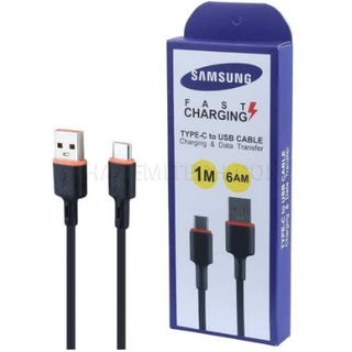 کابل شارژ تایپ سی طرح سامسونگ مدل SAMSUNG Type-C 6AM طول 1 متر