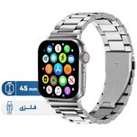 ساعت هوشمند ورنا مدل T45 Pro max With 7 Bands، مناسب برای ورزش، روزمره، رسمی، دارای قابلیتهای صفحه نمایش رنگی و لمسی، کنترل موس