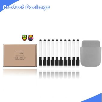 ماژیک وایت برد مغناطیسی مدل پاک کن دار به همراه هولدر و مگنت مجموعه 13 عددی