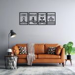 استیکر دیواری طرح عناصر 4 گانه کد 004