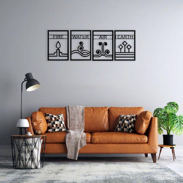 استیکر دیواری طرح عناصر 4 گانه کد 004
