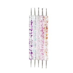 قلم طراحی ناخن مدل اکلیلی بسته 5 عددی