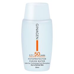 کرم ضدآفتاب بی‌رنگ ژیناژن مدل SPF50، مناسب پوست‌های معمولی و خشک، حجم 50 میلی‌لیتر