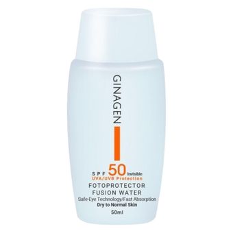 کرم ضدآفتاب بی‌رنگ ژیناژن مدل SPF50، مناسب پوست‌های معمولی و خشک، حجم 50 میلی‌لیتر
