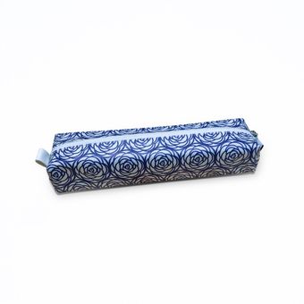 جامدادی چرم طرح دار تک زیپ مدل بوهو - رز HP005