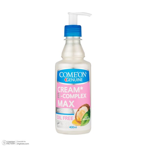 کرم مرطوب کننده دست و صورت و بدن کامان مدل Oil Free مناسب پوست چرب حجم 400 میلی لیتر