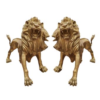 مجسمه برنزی مدل شیرشاه طرح نسیم در یال کد CHINA 1 بسته 2 عددی