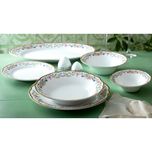 سرویس غذاخوری 102 پارچه 12 نفر چینی زرین ایران مدل گلستان سری ایتالیا اف درجه عالی