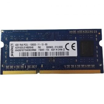 رم 4 گیگ ddr3l لپ تاپ 12800/1600mhz برند کینگستون CL9 مدل TSB16D3L