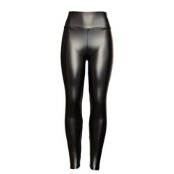 لگینگ زنانه مدل چرم کرک دار زمستانی رنگ مشکی