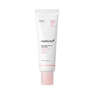 کرم ضد آفتاب بی‌رنگ دست و صورت مدیکیوب SPF 50 مدل tone up مناسب برای انواع پوست حجم 50 میلی‌لیتر*61