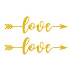 برچسب پشت آینه خودرو مهدیار طرح LOVE کد SL101T بسته دو عددی