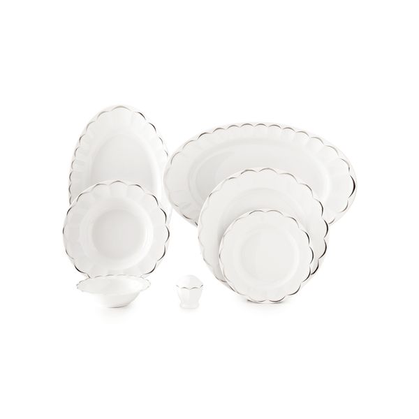 سرویس غذاخوری 29 پارچه چینی زرین ایران سری نئو کلاسیک مدل نارسیس درجه عالی