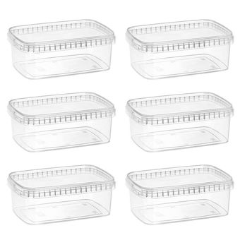 ظرف نگهدارنده طب پلاستیک مدل 1200C بسته 6 عددی