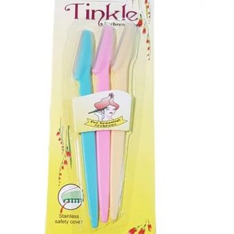 تیغ اصلاح ابرو تینکل 3 عددی تیغ ابرو بدون شیار صاف