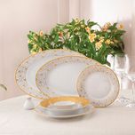 سرویس غذاخوری 35 پارچه چینی زرین ایران سری شهرزاد مدل ژئومتریکال درجه یک