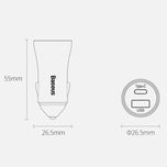 شارژر فندکی 40w دو پورت باسئوس