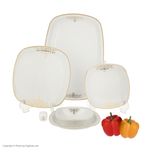 سرویس 28 پارچه چینی زرین ایران سری کواترو مدل مونت کارلو