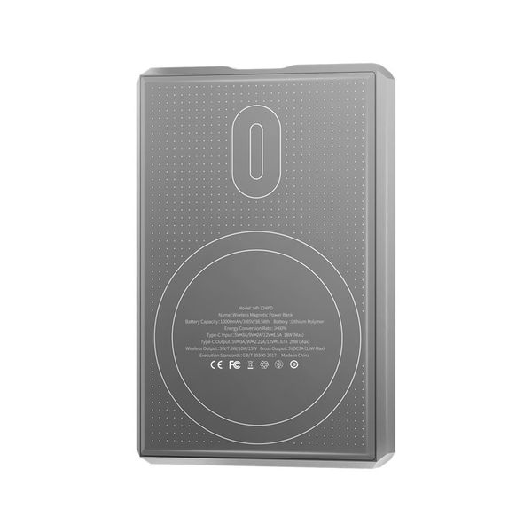 ⚡ پاوربانک بیسیم هیسکا مدل HP-124PD 🔋 ظرفیت 10000mAh + شارژ سریع 22.5W