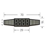 نمایشگر سنسور پارک خودرو مدل LDQ-M5004RD(فروش اقساطی)
