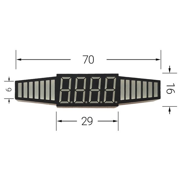 نمایشگر سنسور پارک خودرو مدل LDQ-M5004RD(فروش اقساطی)