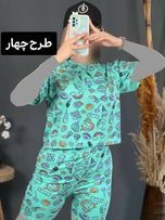 ست کراپ شلوارک پنبه 1152